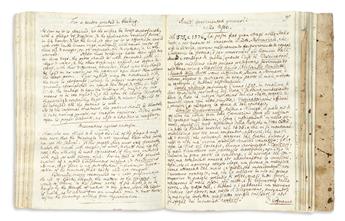 MEDICAL RECIPE AND COMMONPLACE BOOK.  Manuscript in English with passages in French, Latin, and Italian. 18th century. Lacks 4 leaves.